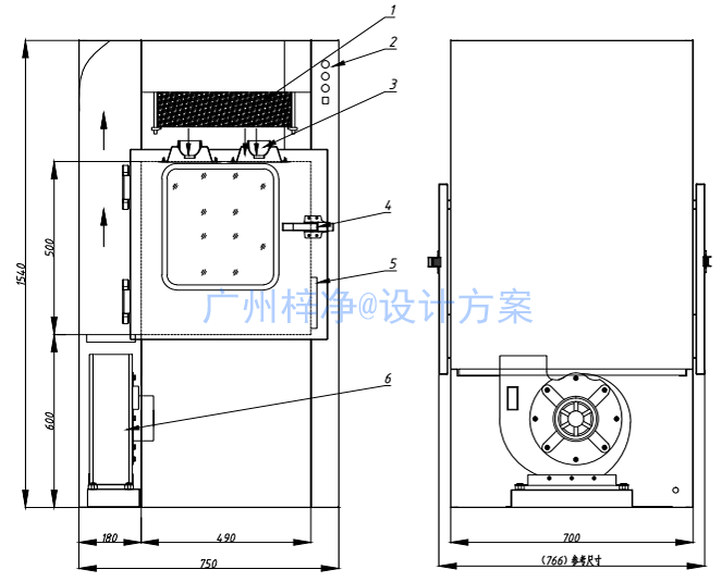 風(fēng)淋傳遞窗設(shè)計(jì)方案圖